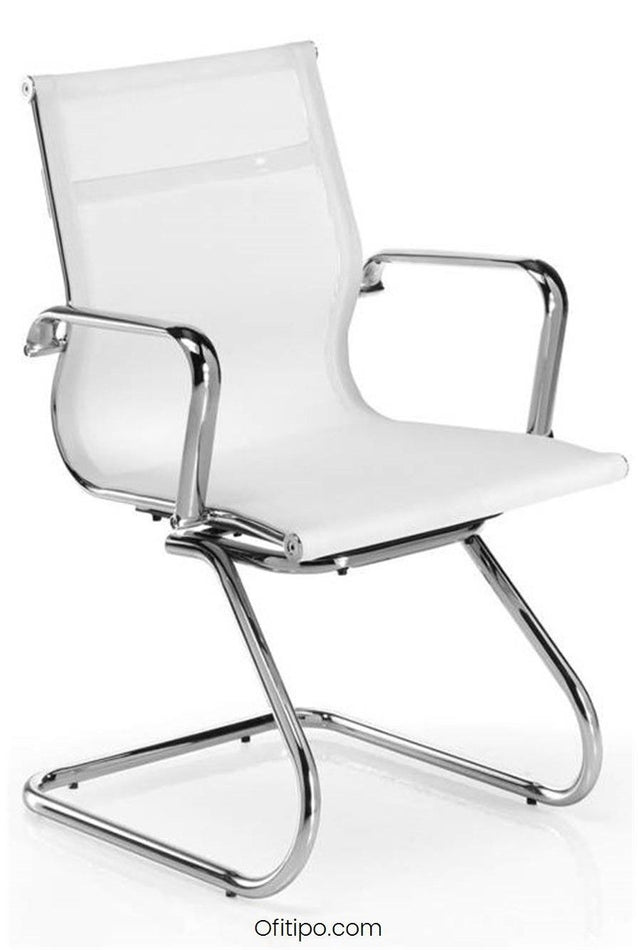 Silla de confidente Berlin blanca ofitipo 1