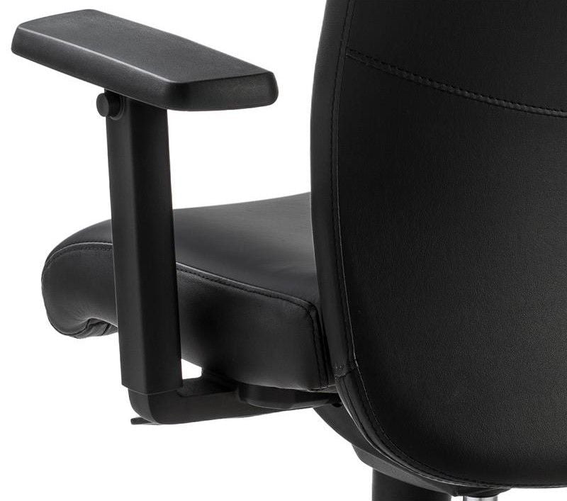 Silla de despacho Ledek negro piel ofitipo 6