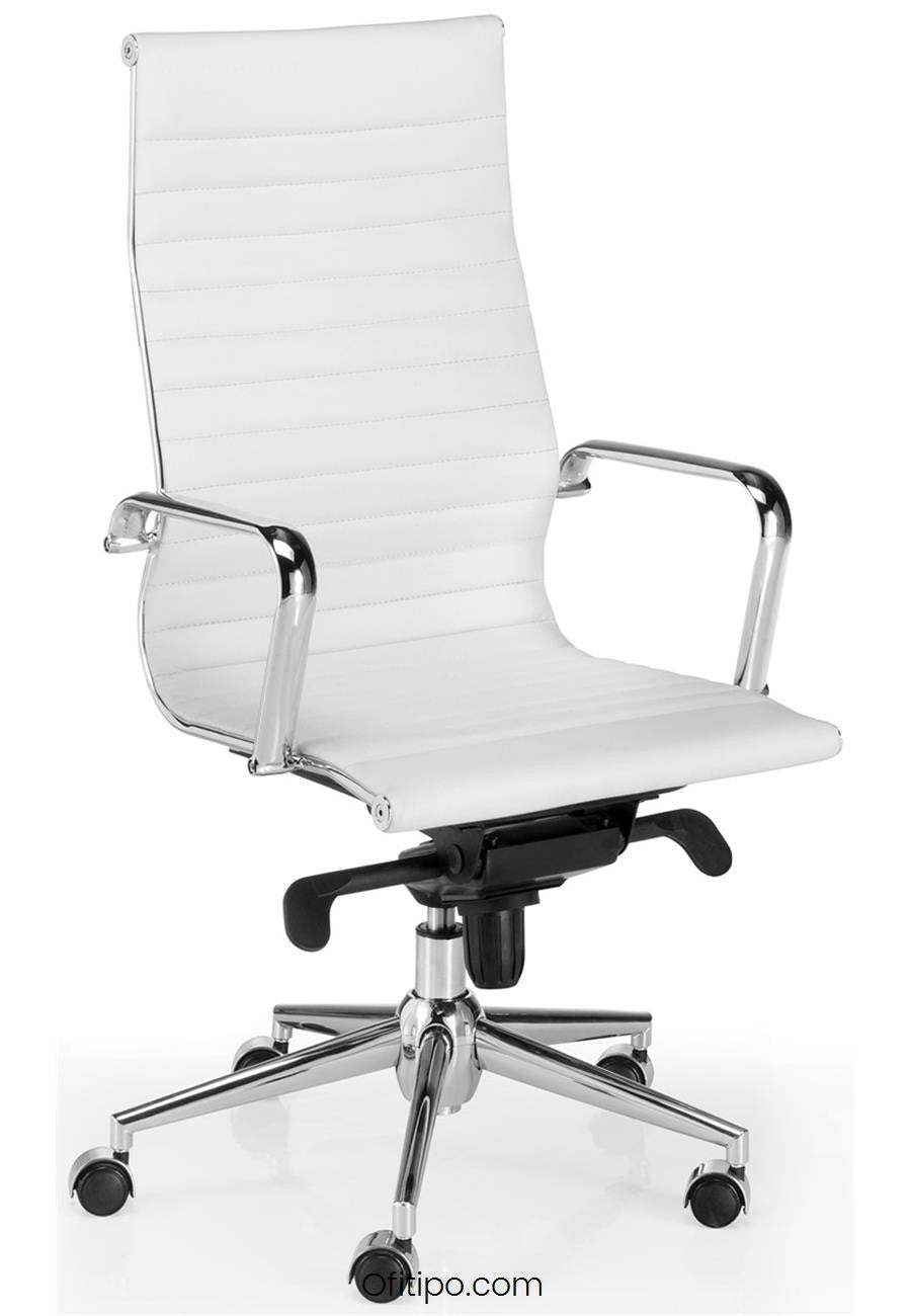 Silla de despacho Londres alta blanca ofitipo 4