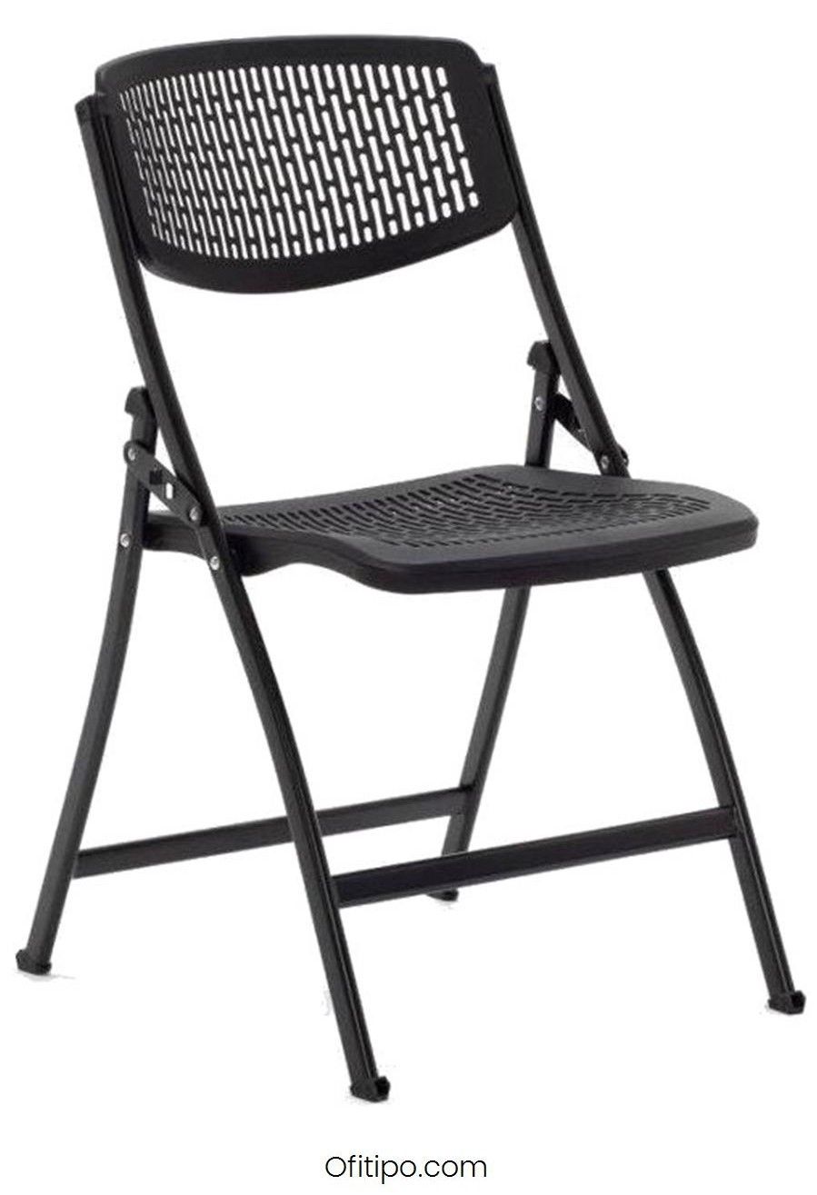 Silla de recepción Seúl negra ofitipo 1