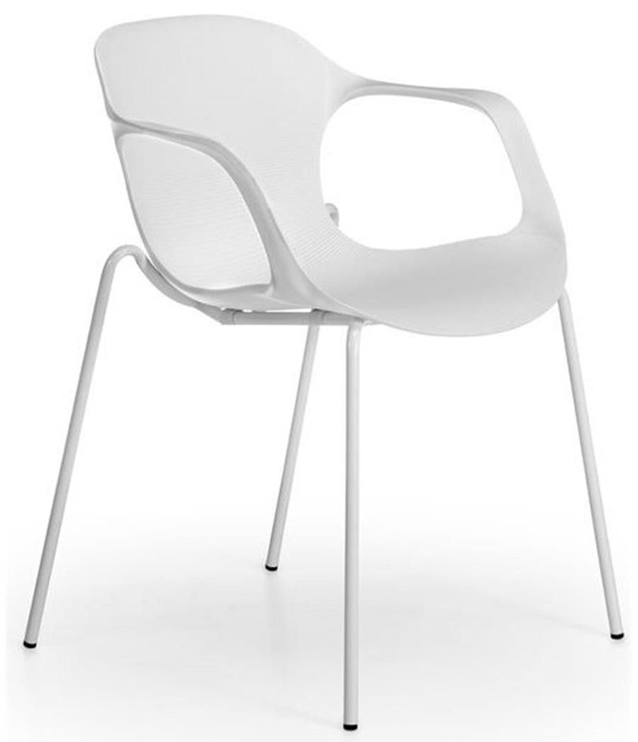 Silla de recepción Bari blanca ofitipo 1