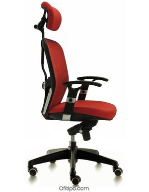 Silla de trabajo Boston alta roja ofitipo 3