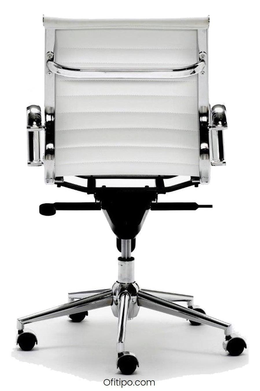 Silla de trabajo Londres respaldo bajo blanca ofitipo 4