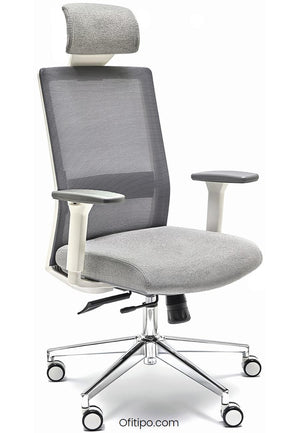 Silla de trabajo Niza blanca alta ofitipo 1