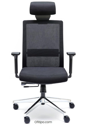 Silla de trabajo Niza negra alta ofitipo 1