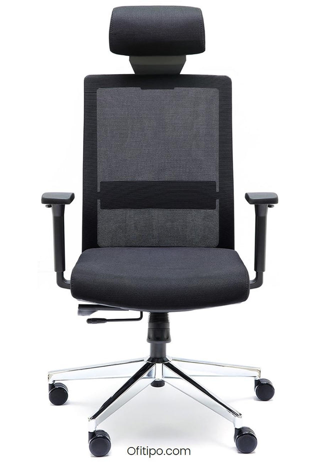 Silla de trabajo Niza negra alta ofitipo 1