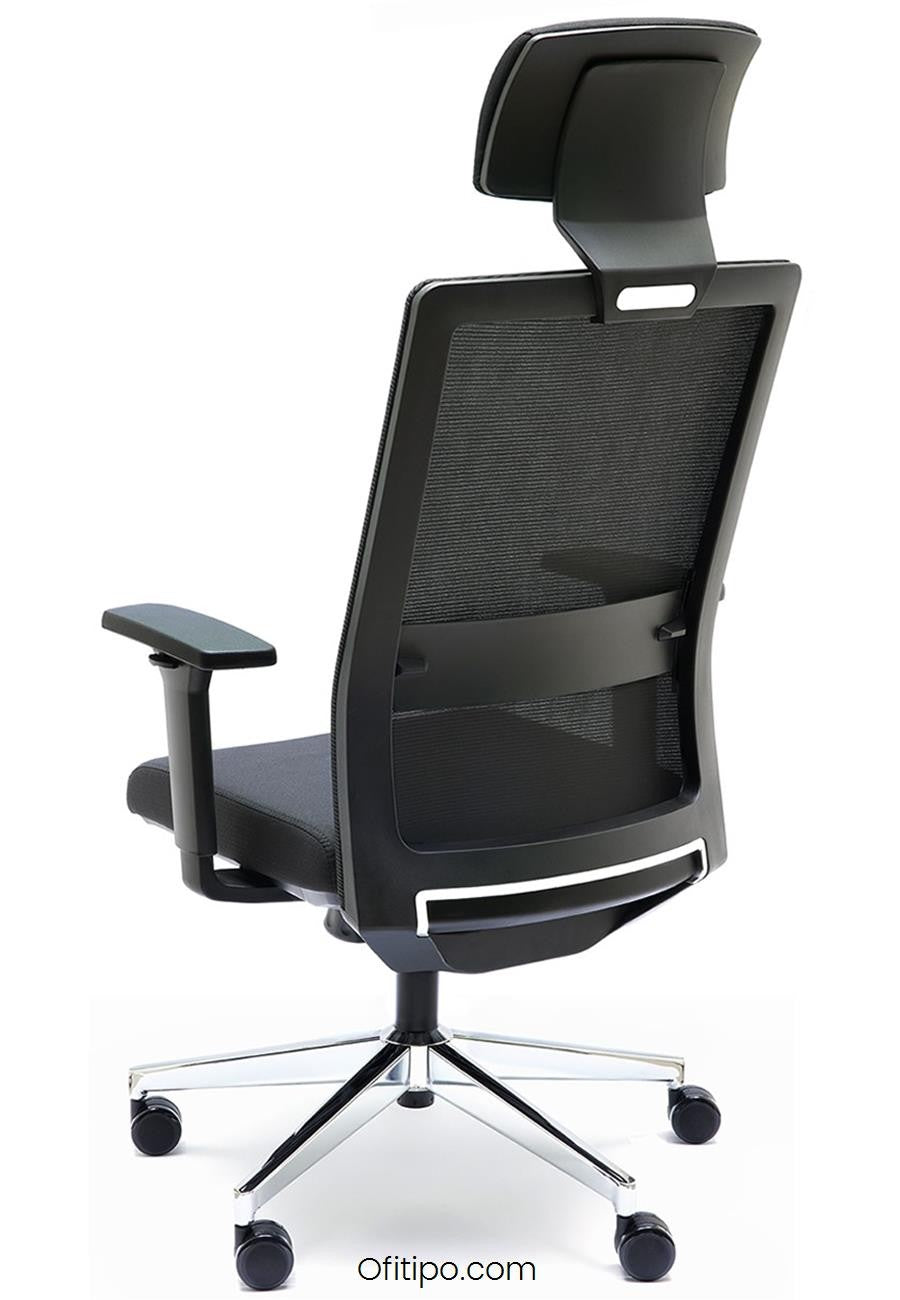 Silla de trabajo Niza negra alta ofitipo 2