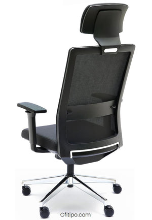 Silla de trabajo Niza negra alta ofitipo 2