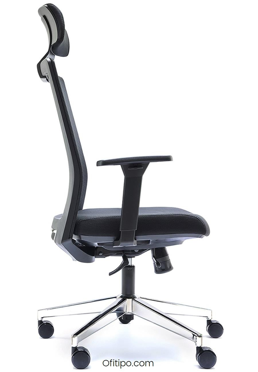 Silla de trabajo Niza negra alta ofitipo 4