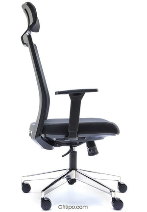 Silla de trabajo Niza negra alta ofitipo 4