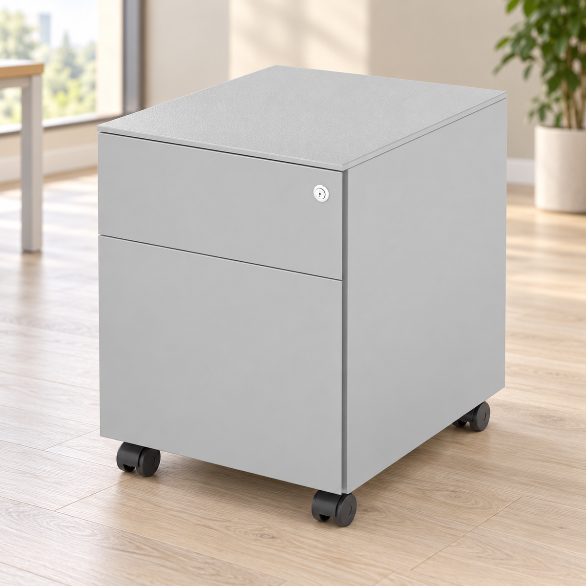 Cajonera metálica de cajón + archivo Ten en ambiente de oficina
