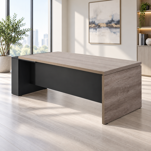Mesa de despacho Gatenon lateral ancho en ambiente de oficina