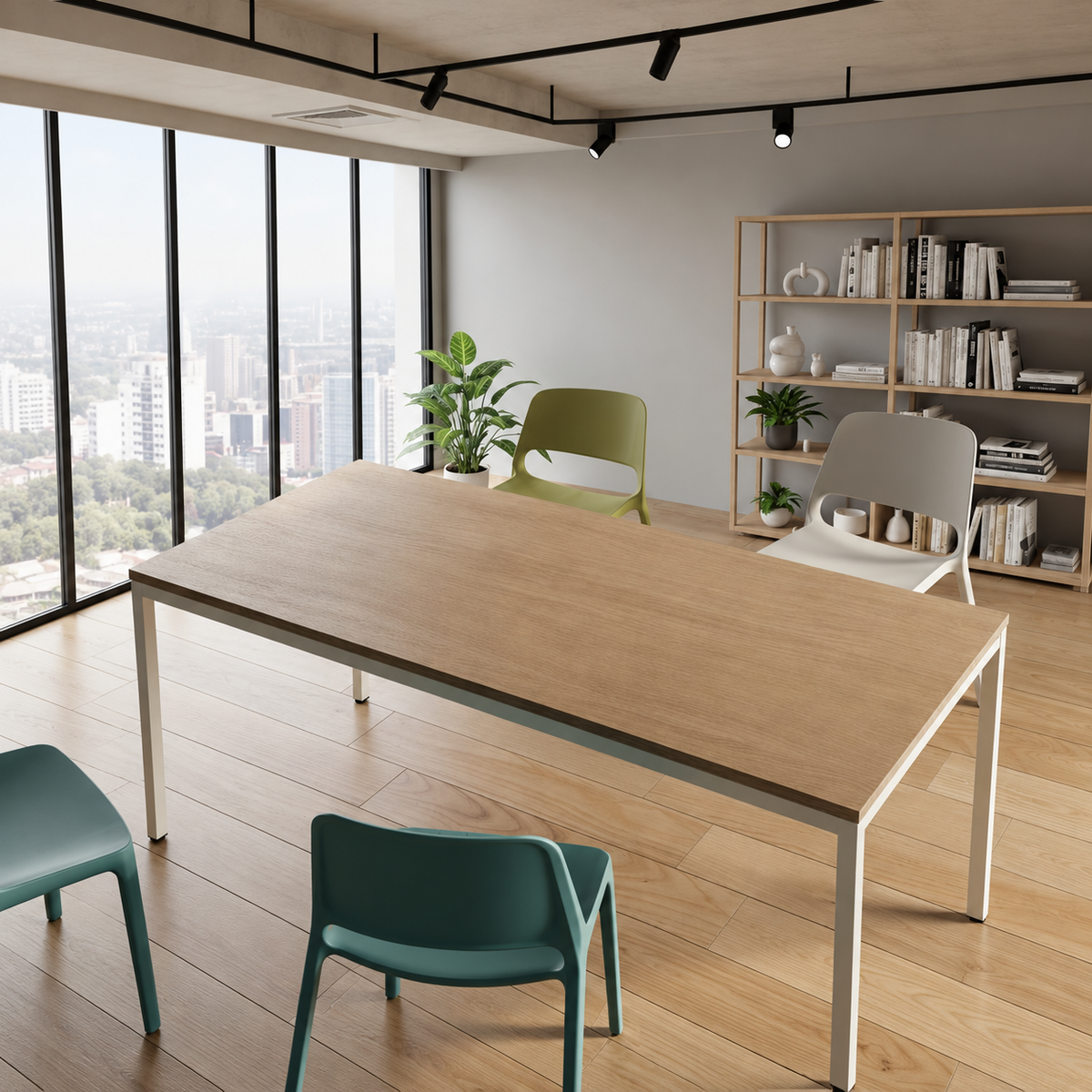 Mesa operativa Tasli en ambiente de oficina