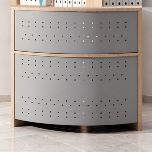 Mostrador curvo Nurtus Lite en ambiente de oficina