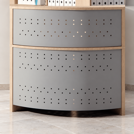 Mostrador curvo Nurtus Lite en ambiente de oficina