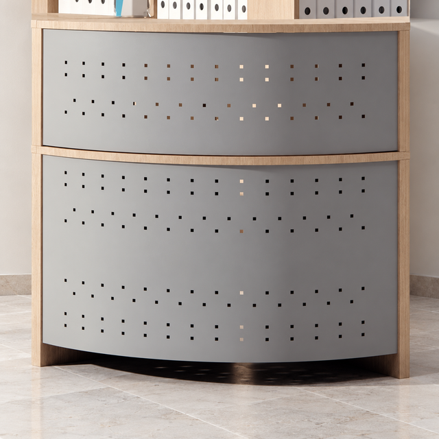 Mostrador curvo Nurtus Lite en ambiente de oficina